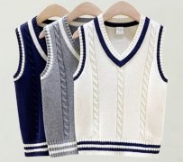 儿童马甲打底春秋款针织毛衣背心幼儿园校服男女同款保暖内搭批发